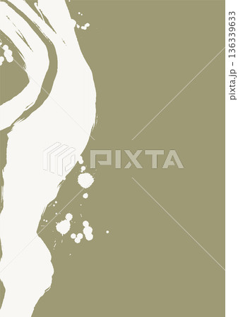 Minimal beige ink brush vector background 136339633