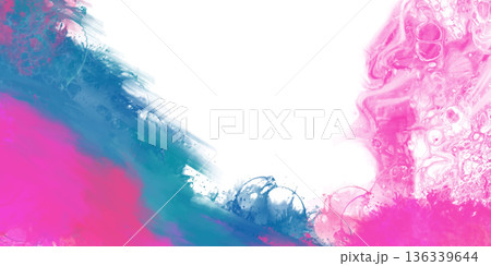Vibrant Pink Blue Abstract Paint Flow Vector Vibrant Pink Blue Abstract Paint Flow Vector 136339644