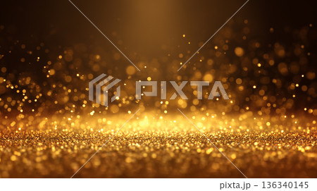 ゴールドの煌めき|ラグジュアリーな背景素材 ゴールドの煌めき|ラグジュアリーな背景素材 136340145