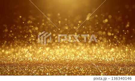 ゴールドの煌めき｜ラグジュアリーな背景素材 136340146