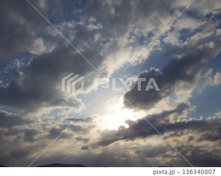 空写真 夕焼け コントラスト 136340807