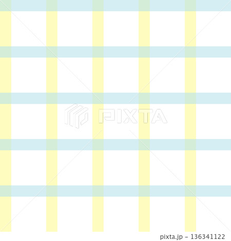 Light Blue and Yellow Plaid Pattern, Seamless Checkered Design 136341122