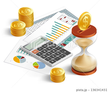 Household budget. Home finances. Paperwork with analytical data Household budget. Home finances. Paperwork with analytical data 136341431