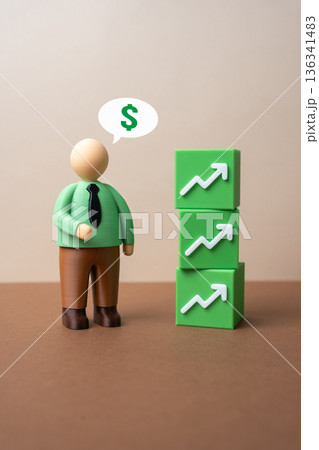 Financial consultant presents growth strategy. Expert outlines business roadmap for profit and stability. Planning, forecasting and investor confidence shape sustainable expansion. 136341483