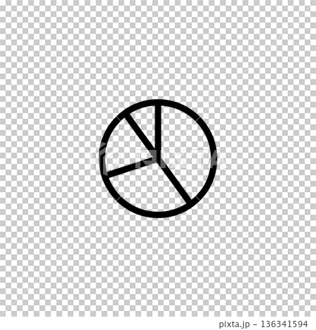 Simple icons for school, study, and classroom (pie chart) 136341594