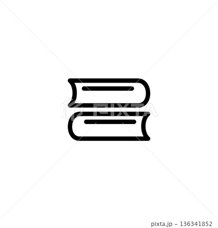 学校・勉強・教室のシンプルアイコン(2冊の本) 学校・勉強・教室のシンプルアイコン(2冊の本) 136341852