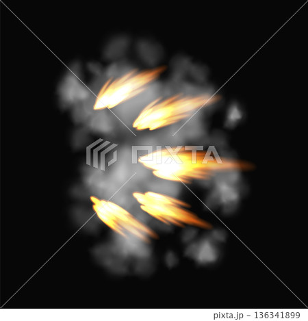 Gun flashe or gunshot animation. Fire explosion effect during the shot with the gun. Cartoon flash effect of bullet start. Shotgun fire, muzzle flash and explode Gun flashe or gunshot animation. Fire explosion effect during the shot with the gun. Cartoon flash effect of bullet start. Shotgun fire, muzzle flash and explode 136341899