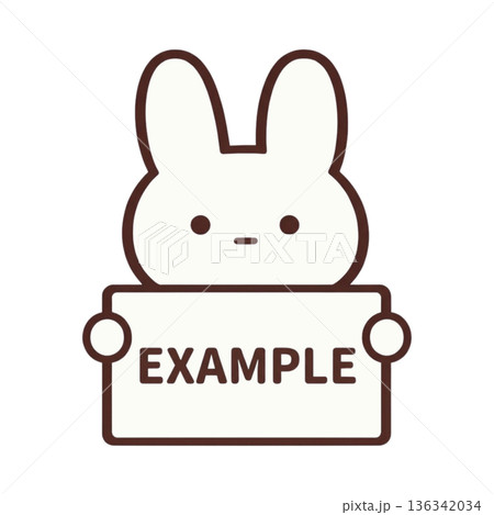 うさぎのフリップボード（example） 136342034