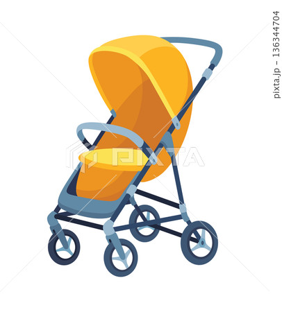 Baby stroller, childish colorful folding stroller, buggy baby carriage, child wagon, infant transport Baby stroller, childish colorful folding stroller, buggy baby carriage, child wagon, infant transport 136344704