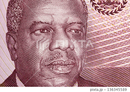 Philip Goldson a closeup portrait from Belizean money Philip Goldson a closeup portrait from Belizean money 136345589