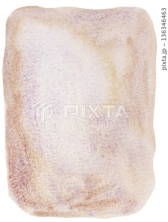 Light beige watercolor rectangle, isolated illustration. Hand painted graphic element with copy space 136346463