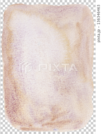 Light beige watercolor rectangle, isolated illustration. Hand painted graphic element with copy space 136346463