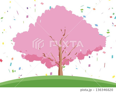 桜の木がある風景 桜の木がある風景 136346820