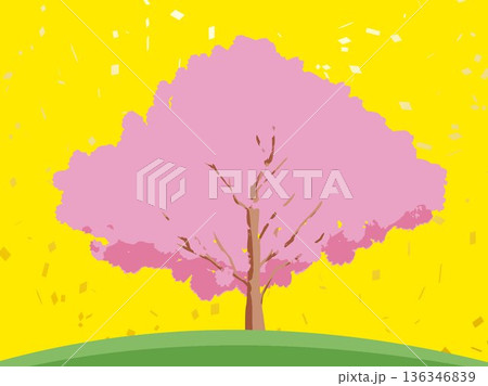 桜の木がある風景 136346839