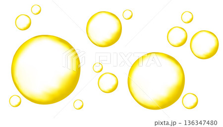 Orange carbonated water with gold bubbles. 136347480