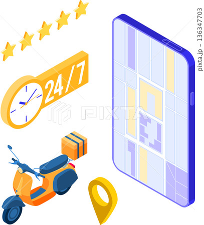 online food order package delivery service 136347703