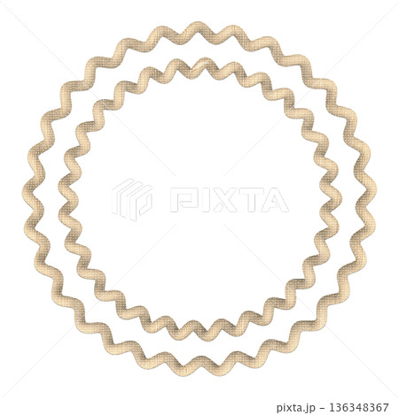 black round frame made of dark chocolate 136348367