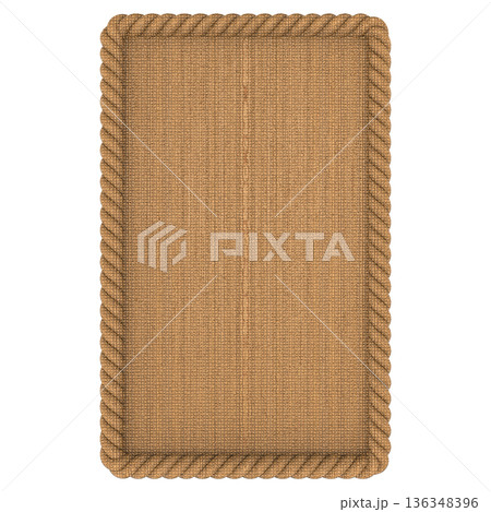 burlap hessian sacking on white 136348396