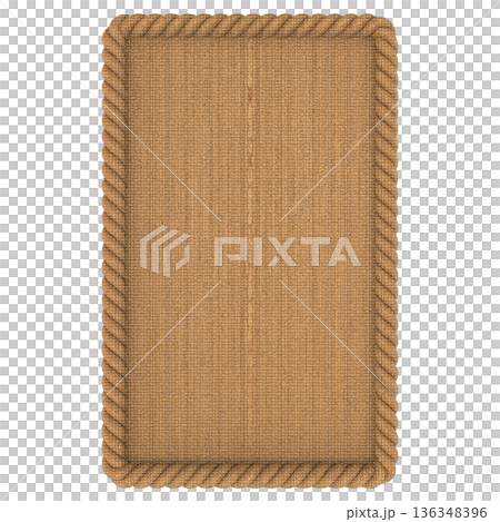 burlap hessian sacking on white 136348396