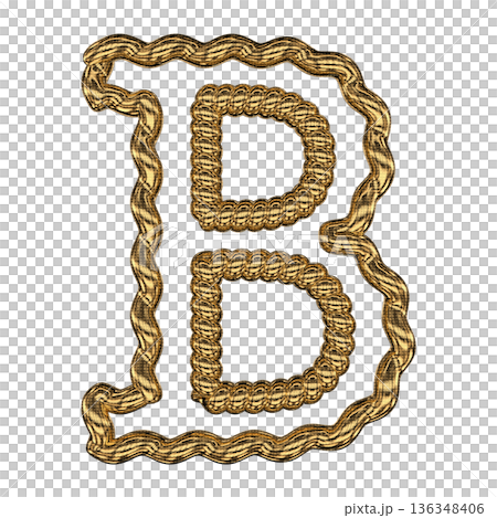 frame from the rope letter B frame from the rope letter B 136348406