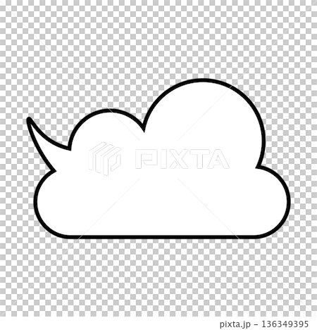Simple speech bubble illustration - Fluffy Simple speech bubble illustration - Fluffy 136349395