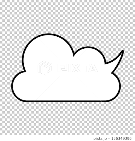 Simple speech bubble illustration - Fluffy Simple speech bubble illustration - Fluffy 136349396
