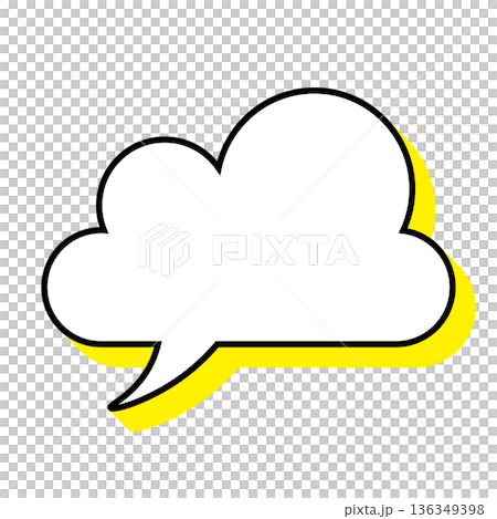 簡單的語音氣泡圖-蓬鬆 136349398