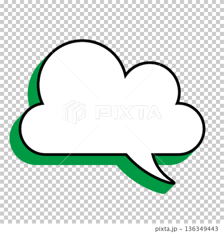 Simple speech bubble illustration - Fluffy Simple speech bubble illustration - Fluffy 136349443
