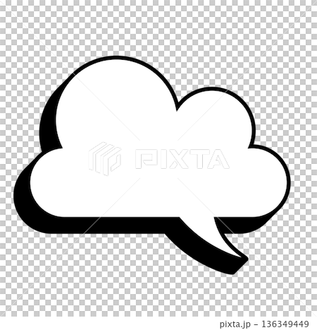 Simple speech bubble illustration - Fluffy Simple speech bubble illustration - Fluffy 136349449