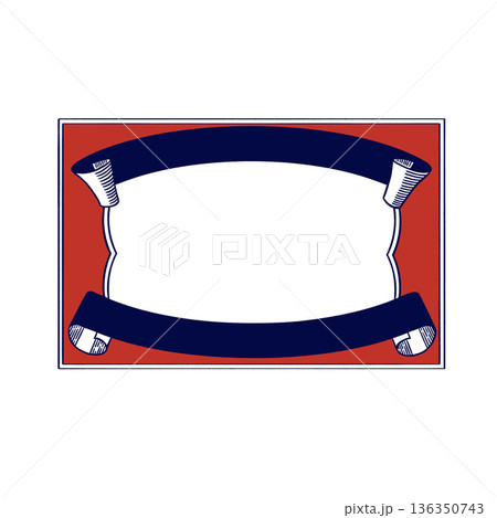 Vintage retro frame Label design Vector Graphic element Certificate color template 136350743