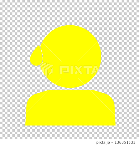 滿頭大汗、不耐煩的人圖示（黃色） 136351533