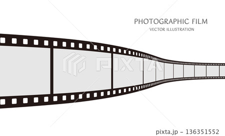 16:9の背景素材:ダイナミックな動きをした35mm写真フィルムのベクターイラストデータ 16:9の背景素材:ダイナミックな動きをした35mm写真フィルムのベクターイラストデータ 136351552