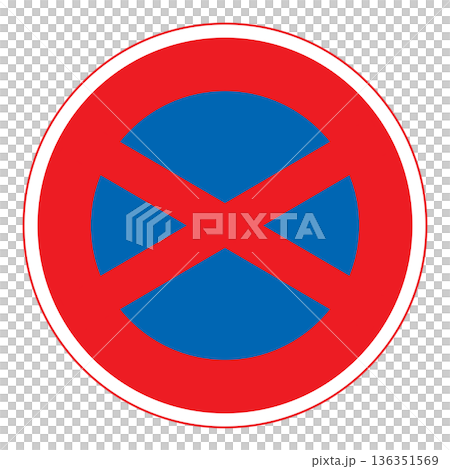 Regulatory sign No parking allowed 136351569