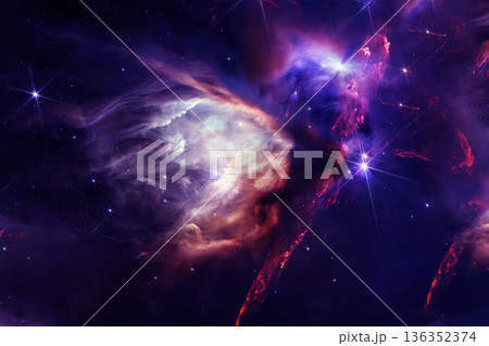 Bright cosmic nebula, distant galaxy. Elements of this image furnished by NASA Bright cosmic nebula, distant galaxy. Elements of this image furnished by NASA 136352374