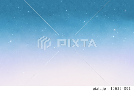 淡い星空のグラデーション背景 水彩 淡い星空のグラデーション背景 水彩 136354091