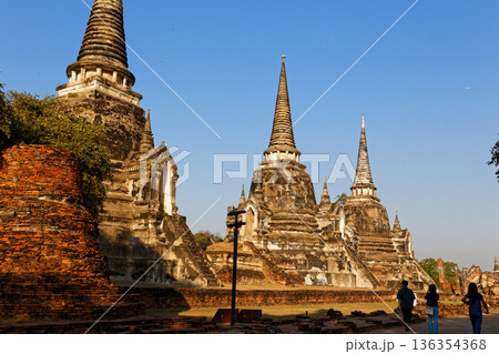 タイ　アユタヤ遺跡　ワット・プラシーサンペット 136354368