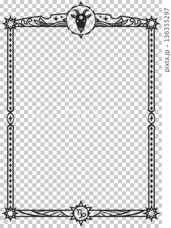 Capricorn illustration frame (black) Capricorn illustration frame (black) 136355297