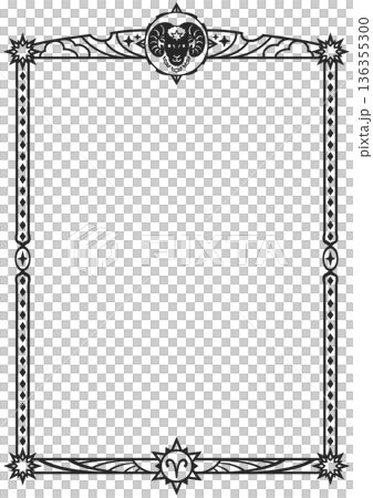 Aries illustration frame (black) 136355300