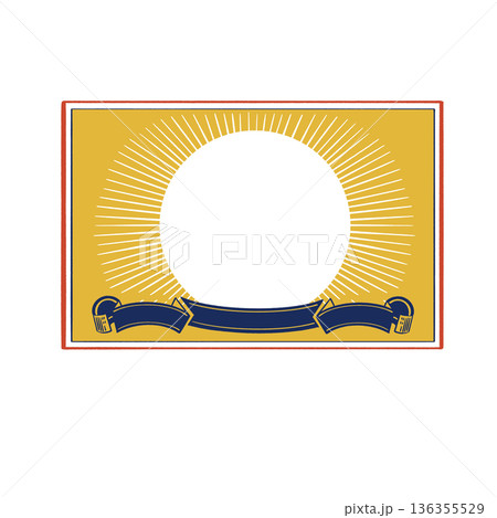 Vintage retro frame Label design Vector Graphic element Background 136355529