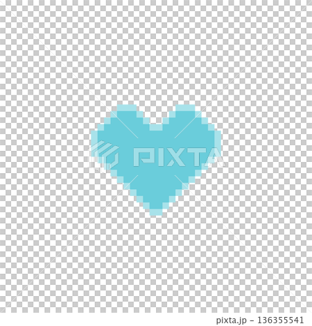 Light blue heart pixel art Light blue heart pixel art 136355541