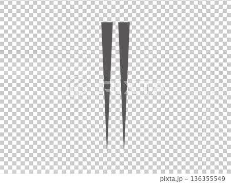 箸のアイコンのイラスト 136355549