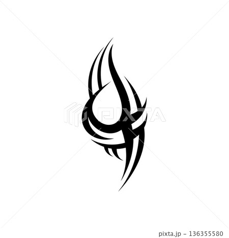 tribal pattern tattoo vector art design,tattoo tribal abstract sleeve, sketch art design isolated on white background,Simple logo. 136355580