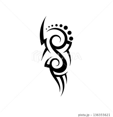 tribal pattern tattoo vector art design,tattoo tribal abstract sleeve, sketch art design isolated on white background,Simple logo. tribal pattern tattoo vector art design,tattoo tribal abstract sleeve, sketch art design isolated on white background,Simple logo. 136355621