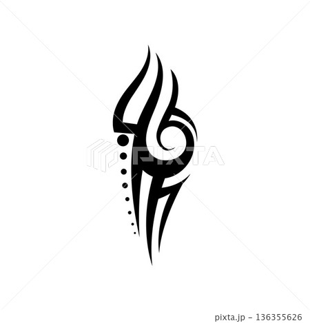 tribal pattern tattoo vector art design,tattoo tribal abstract sleeve, sketch art design isolated on white background,Simple logo. tribal pattern tattoo vector art design,tattoo tribal abstract sleeve, sketch art design isolated on white background,Simple logo. 136355626