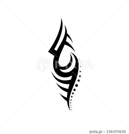 tribal pattern tattoo vector art design,tattoo tribal abstract sleeve, sketch art design isolated on white background,Simple logo. 136355630