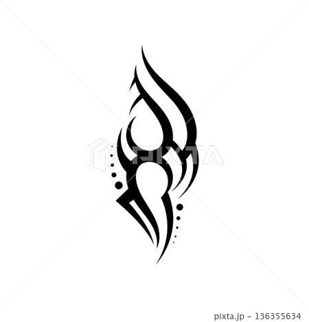 tribal pattern tattoo vector art design,tattoo tribal abstract sleeve, sketch art design isolated on white background,Simple logo. 136355634