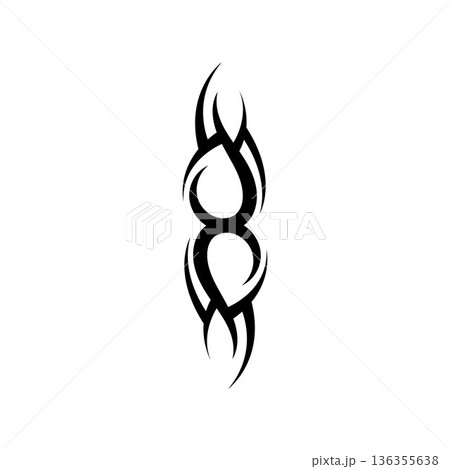 tribal pattern tattoo vector art design,tattoo tribal abstract sleeve, sketch art design isolated on white background,Simple logo. 136355638