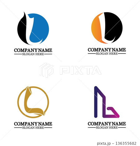 Letter L logo icon design template elements 136355682