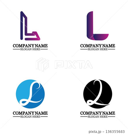 Letter L logo icon design template elements 136355683
