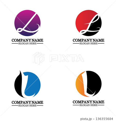 Letter L logo icon design template elements 136355684